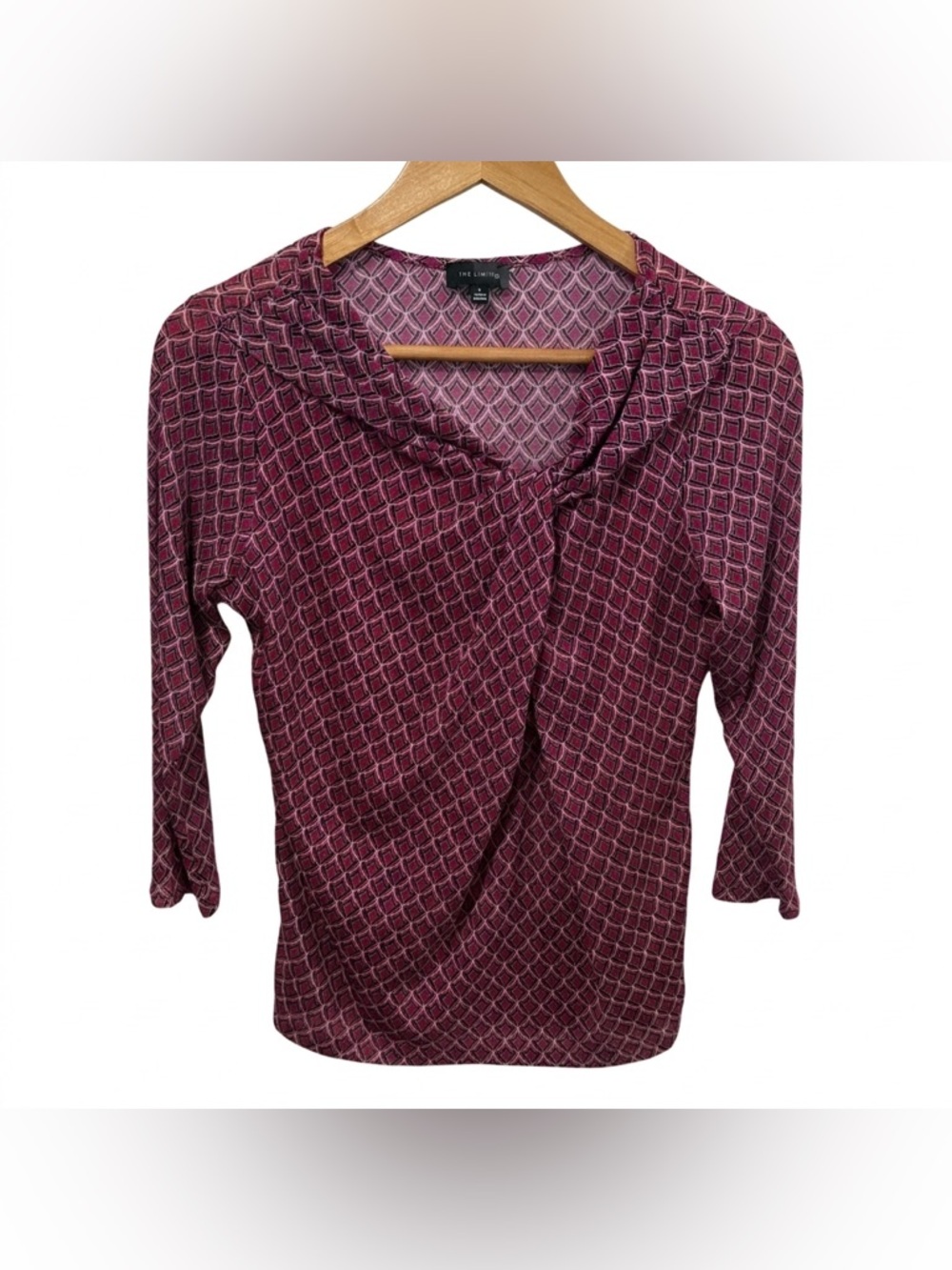 The Limited Women’s Magenta Patterned Blouse Size Small